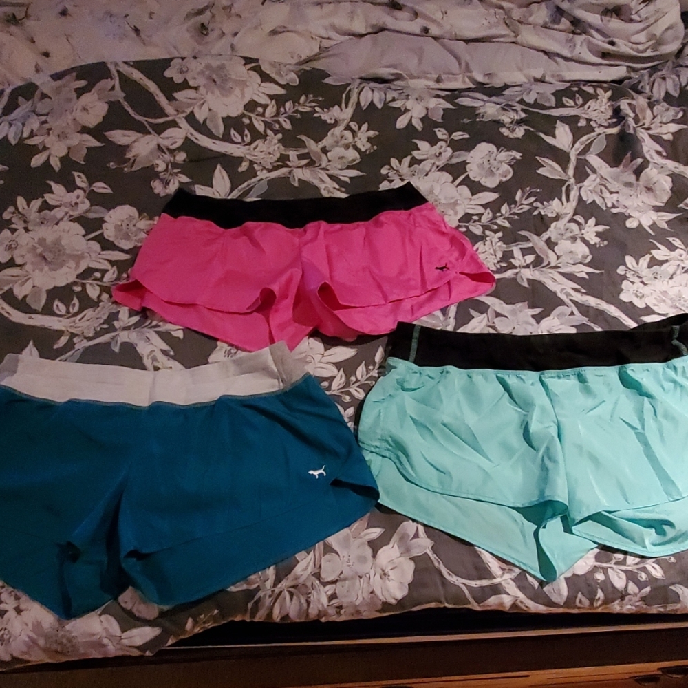 Pink Sport Shorts Teal Pink Green all three colors